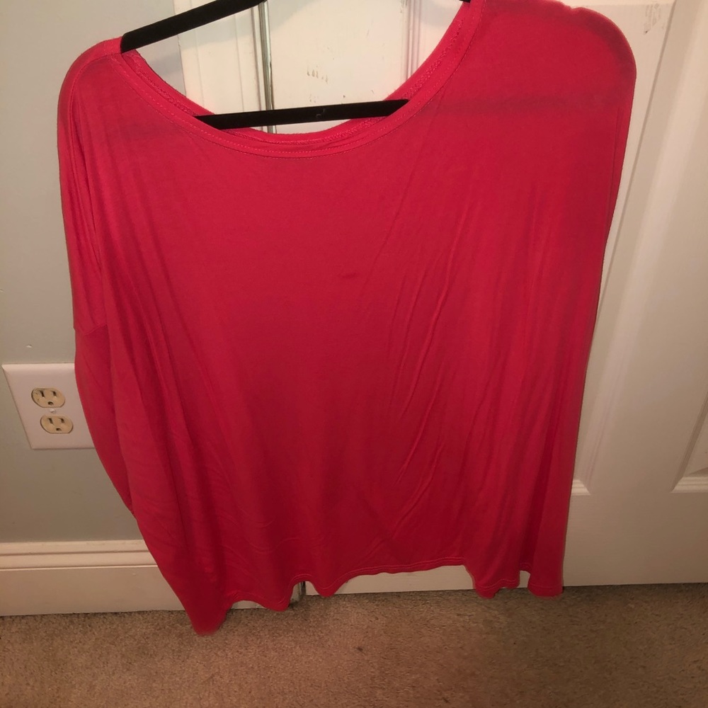 Pink Quarter Sleeve Piko Top